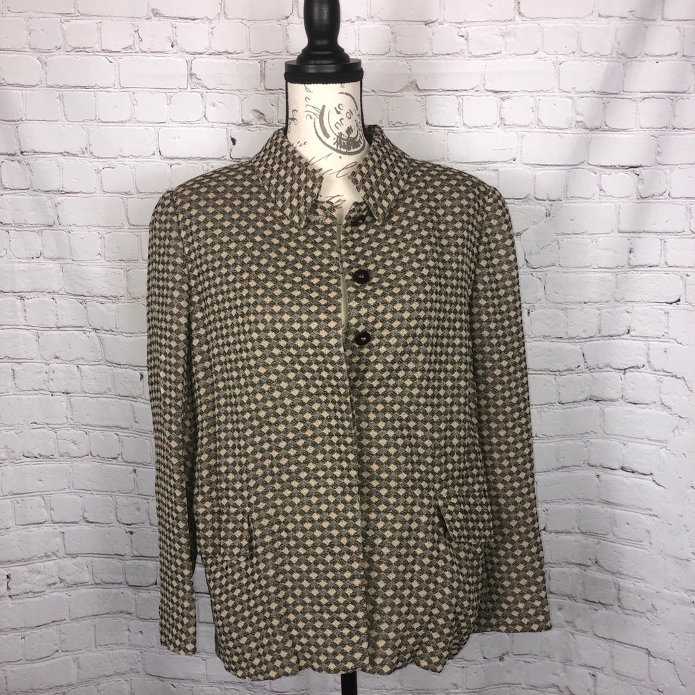 Giorgio Armani Le Collezioni Tan Brown Blazer